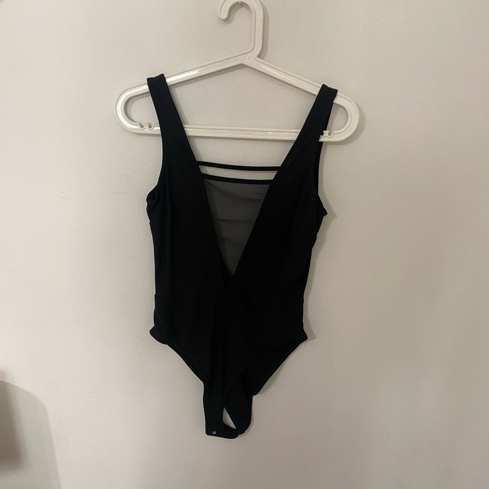 Black mesh bodysuit